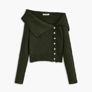 Commense Asymmetrical Breasted Knit Top NWT